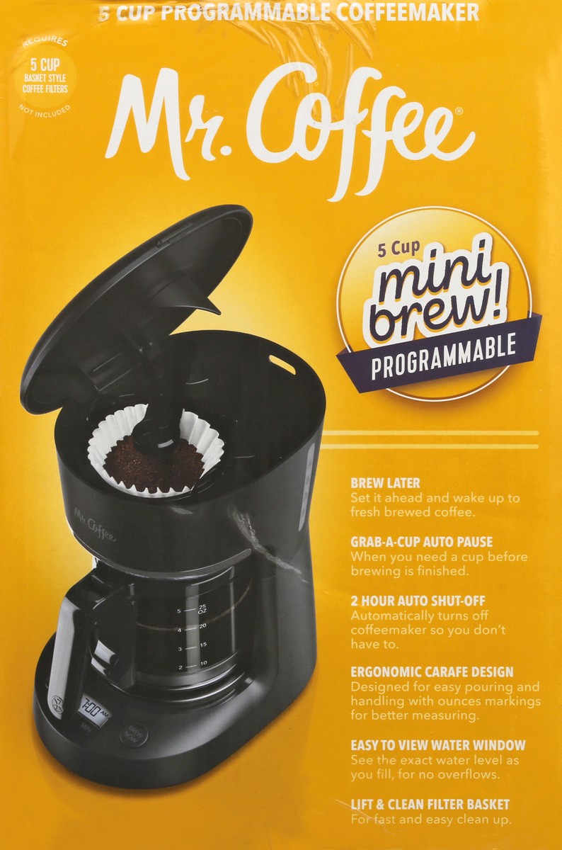 slide 3 of 9, Mr. Coffee 5 Cup Programmable Mini Brew 1 ea, 1 ct