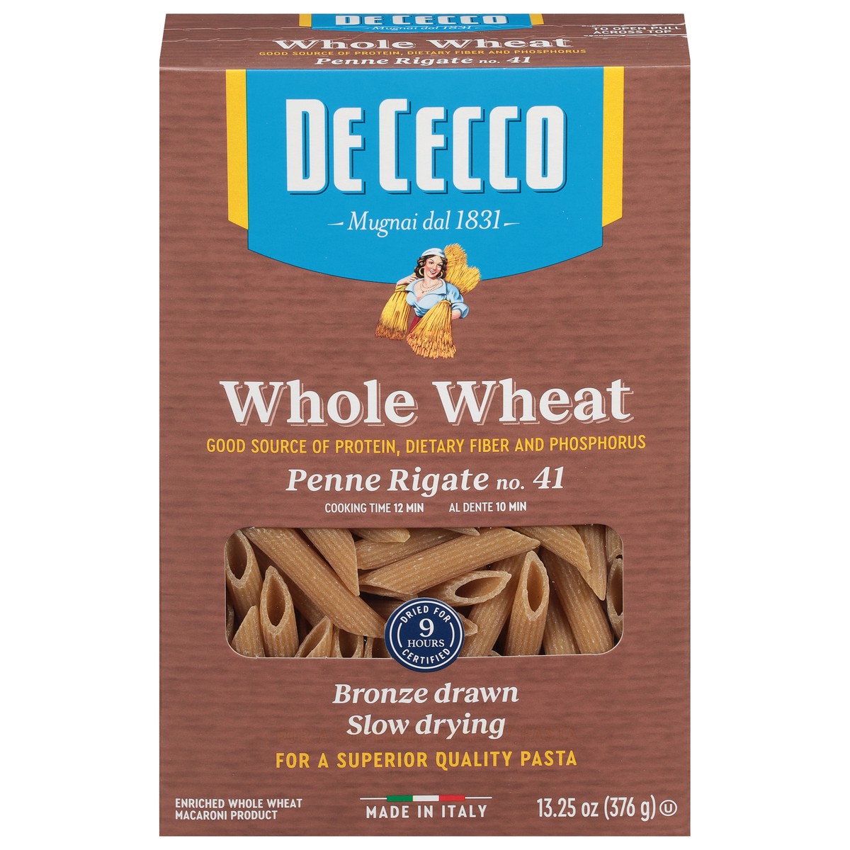 slide 1 of 4, De Cecco No. 41 Whole Wheat Penne Rigate 13.25 oz, 13.25 oz