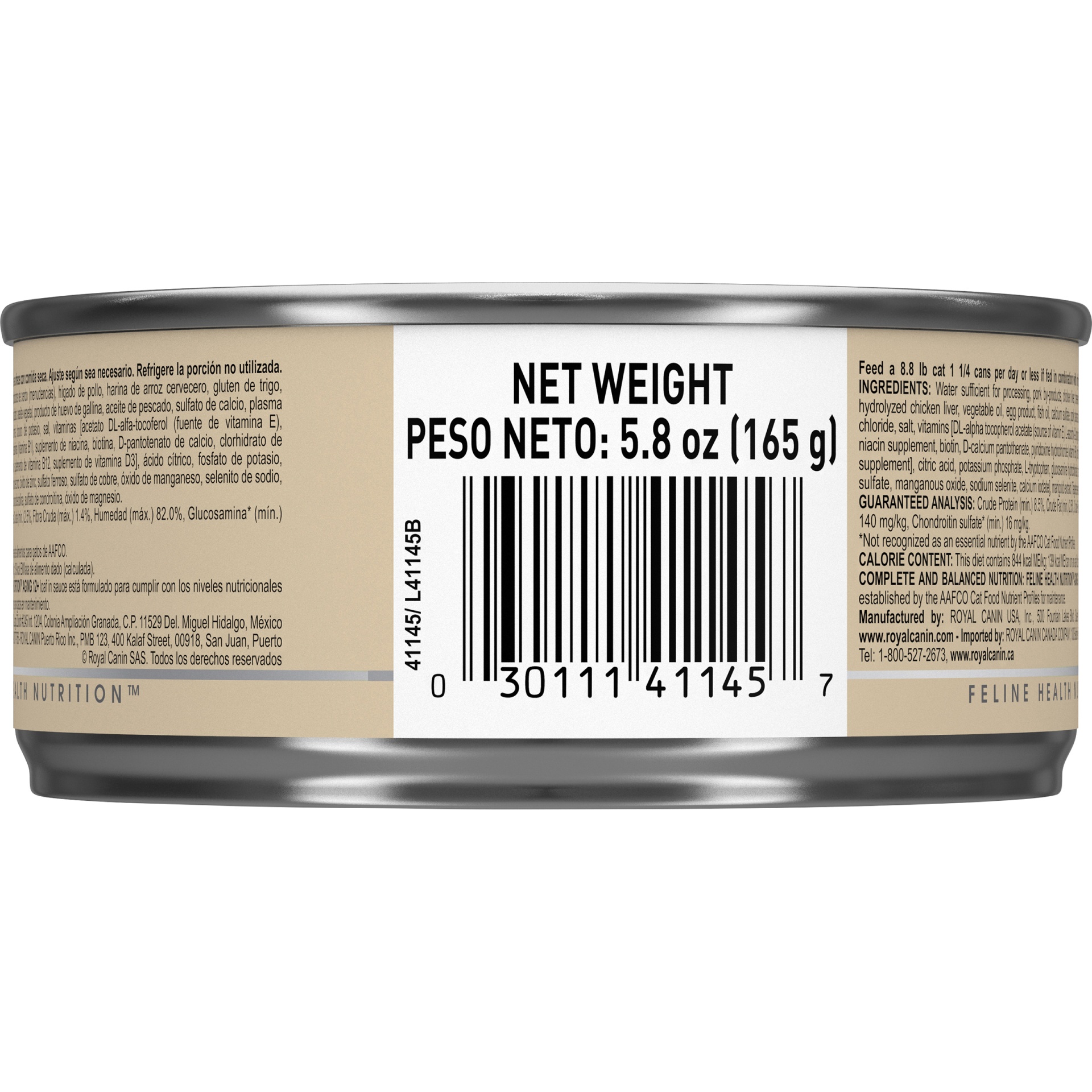 slide 4 of 7, Royal Canin Feline Health Nutrition Aging 12+ Joint Health Loaf in Sauce Canned Cat Food, 5.8 oz