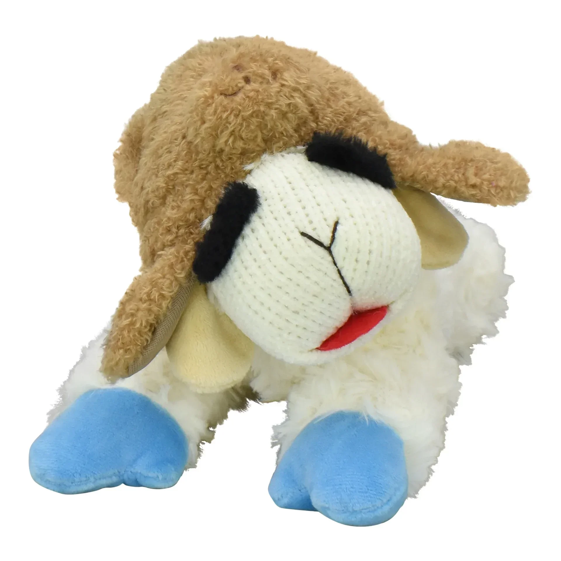 slide 1 of 1, Multipet International Holiday Lamb Chop with a Bear Hat Dog Toy, 10.5" L, Large, LG