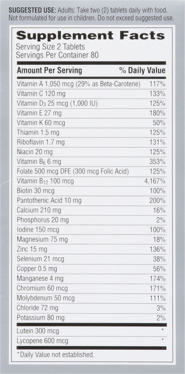 slide 3 of 9, Centrum Minis Men 50+ Multivitamin Supplement Non-GMO and Gluten Free Supports Heart Health and More* Easy to Swallow 160 Tablets, 160 cnt