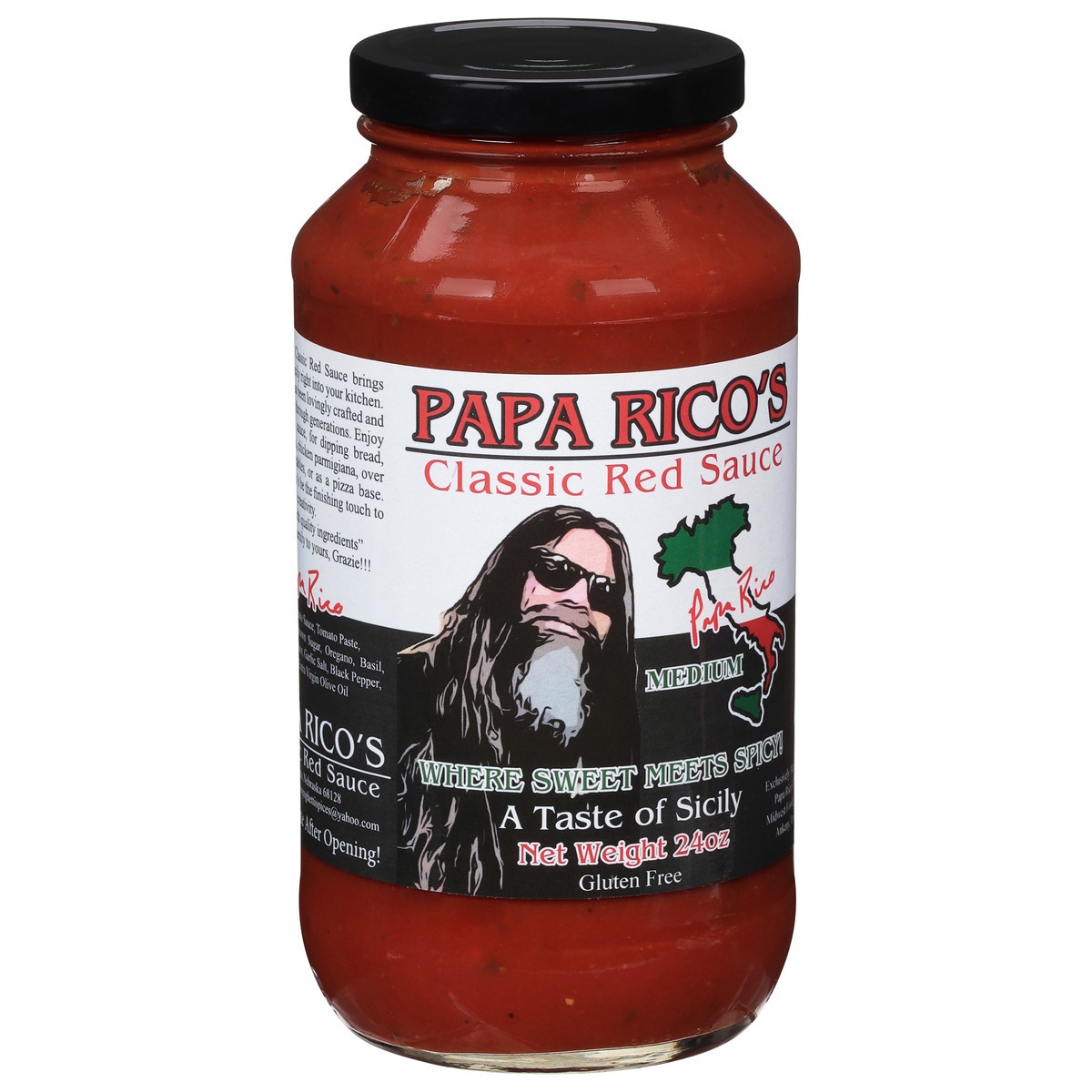 slide 13 of 14, Papa Rico's Medium Classic Red Sauce 24 oz, 24 oz