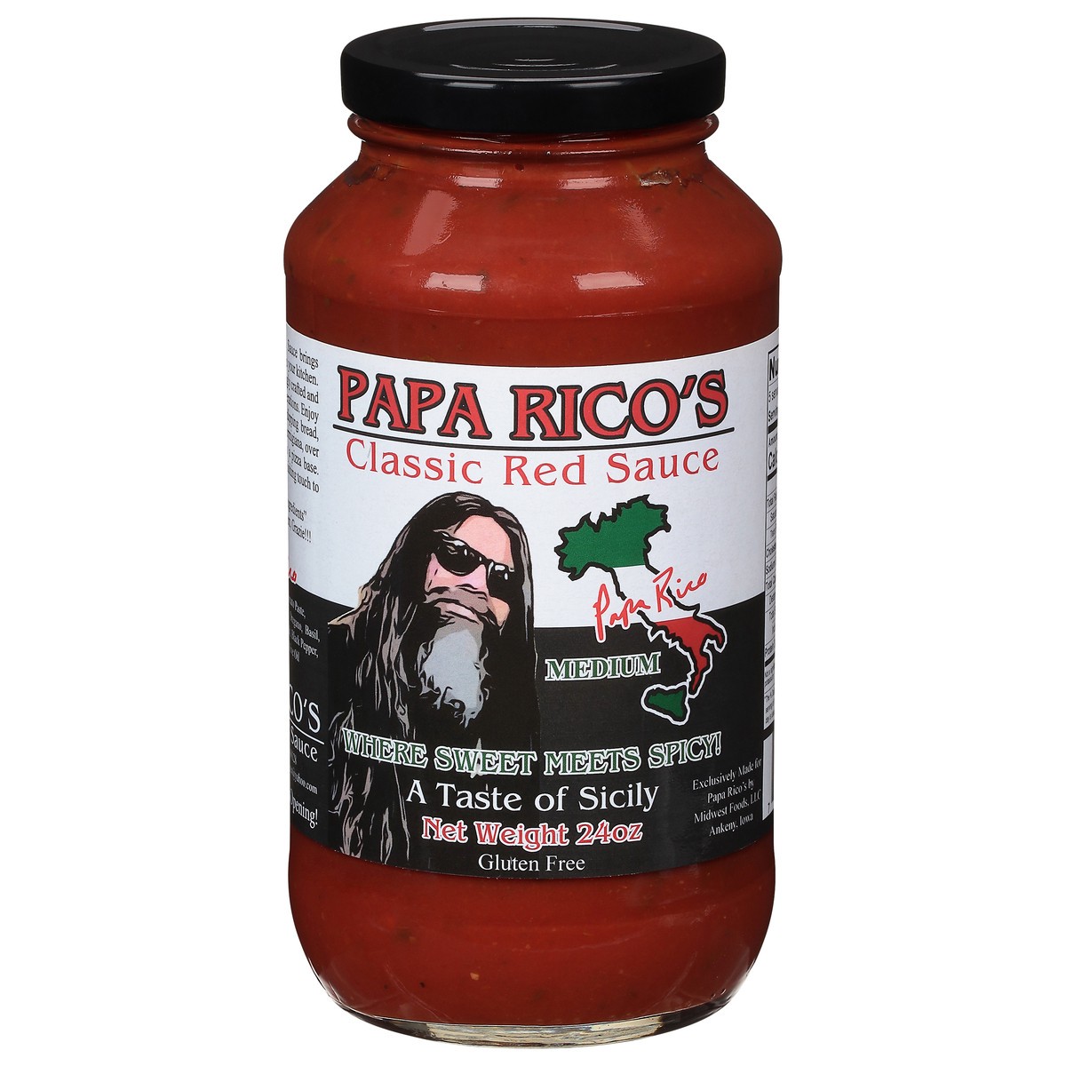 slide 14 of 14, Papa Rico's Medium Classic Red Sauce 24 oz, 24 oz