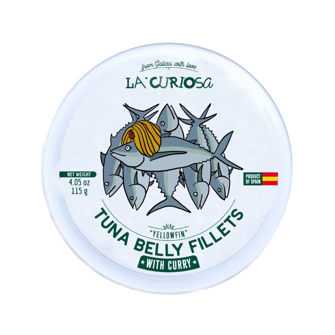 slide 1 of 1, La Curiosa Curry Tuna Belly, 4.05 oz
