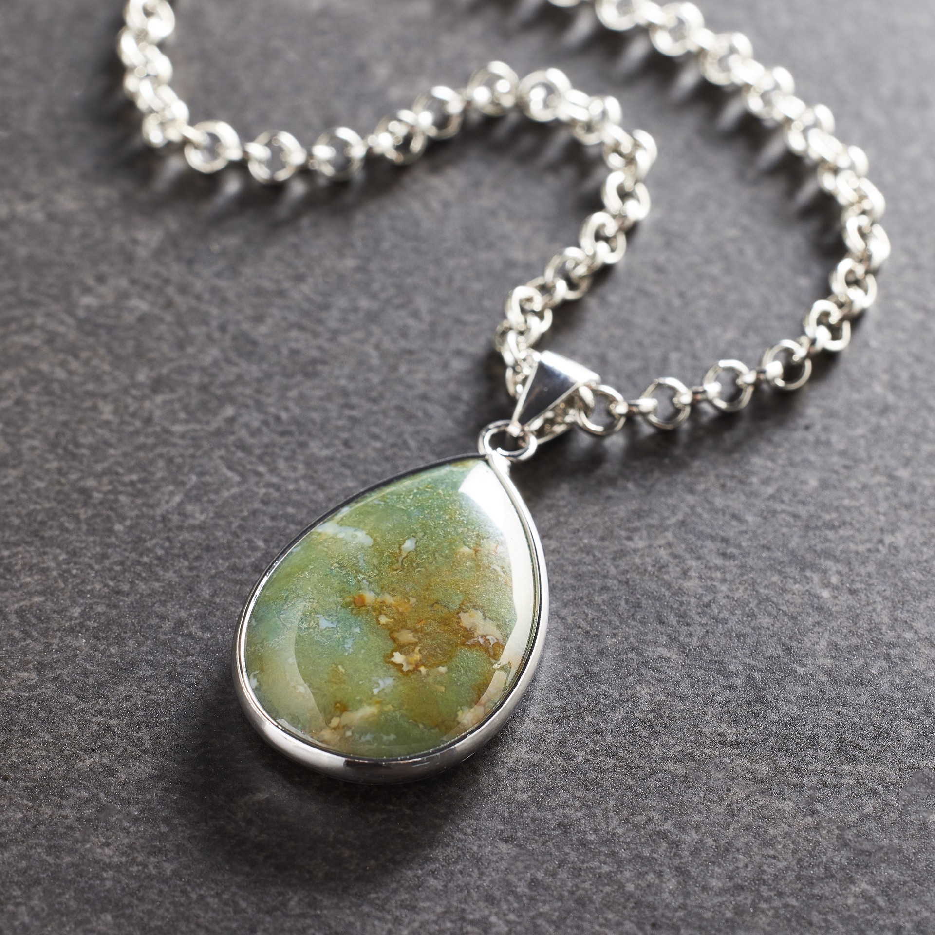 slide 2 of 3, Jasper Teardrop Pendant By Bead Landing, 30mm x 21mm