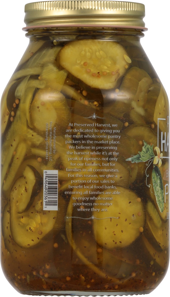 slide 8 of 9, Preserved Harvest Pickles Bread And Butter, 32 oz