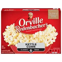 Orville Redenbacher's Classic Bags Gourmet Kettle Corn Popping Corn Bag 6 - 3.28 oz Bags