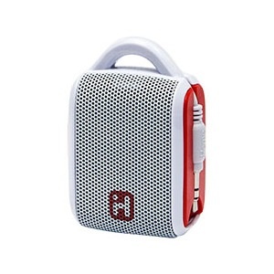 slide 1 of 1, Ihome Im54Wrc Rechargeable Speaker With Key Light, White/Red, 1 ct