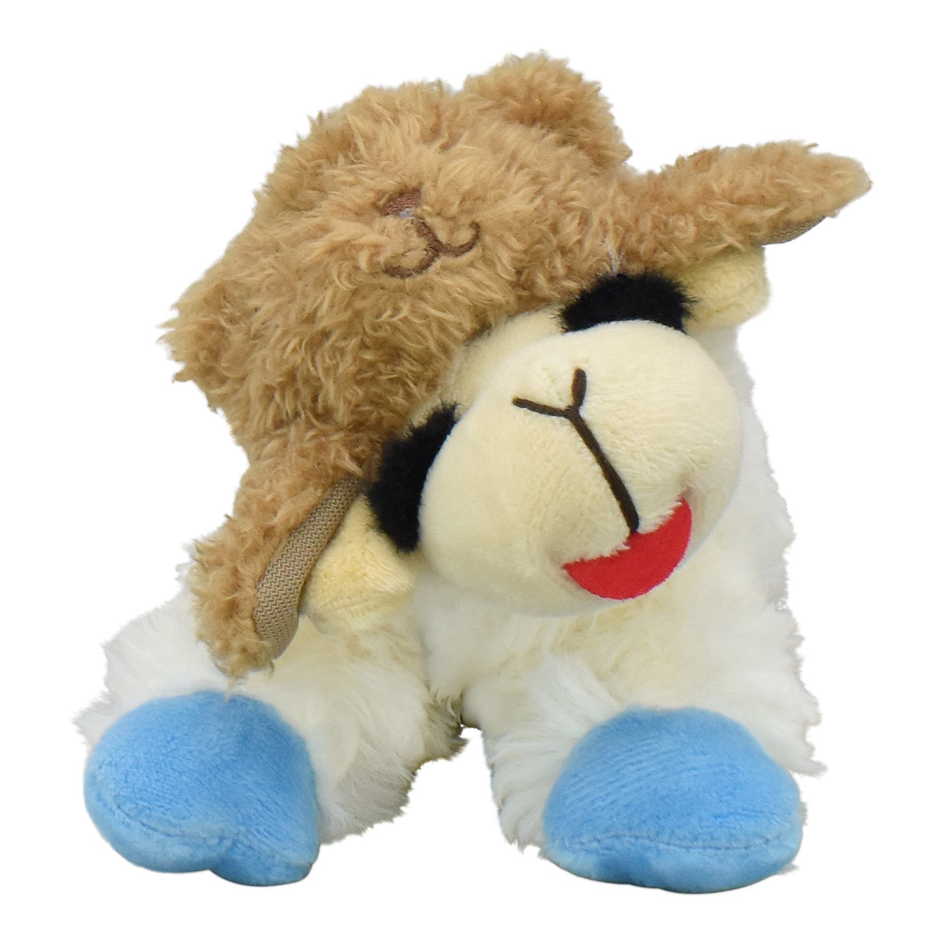 slide 1 of 1, Multipet International Holiday Lamb Chop with a Bear Hat Dog Toy, 6" L, Small, SM