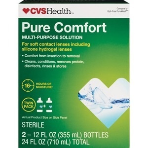 slide 1 of 1, CVS Health Pure Comfort Multi Purpose Solution Twin Pack, 2 ct; 12 oz