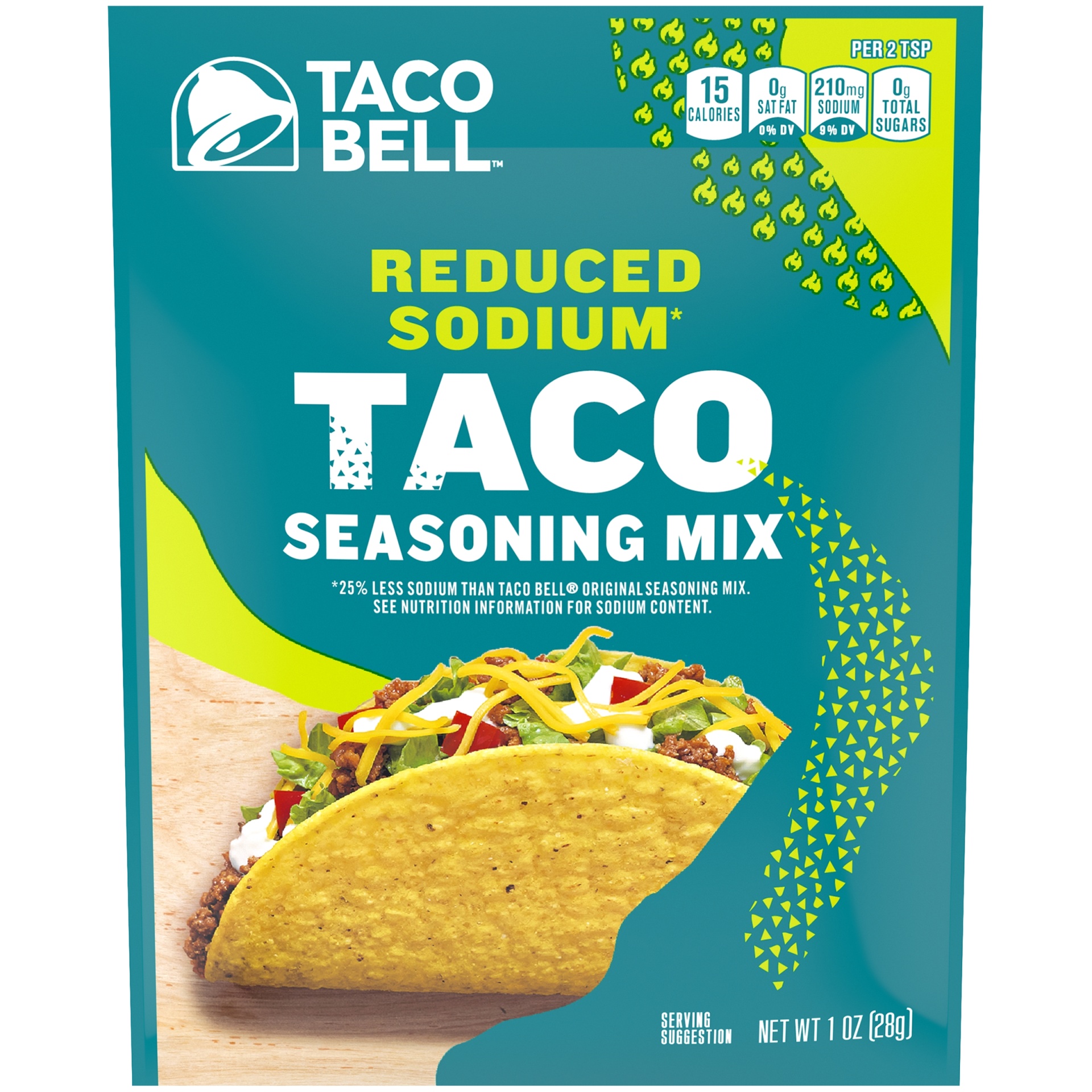 H-E-B 25% Less Sodium Taco Seasoning Mix - Shop Spice Mixes at H-E-B