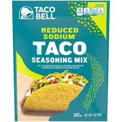 Taco Bell Reduced Sodium Taco Seasoning Mix with 25% Less Sodium, 1 oz Packet