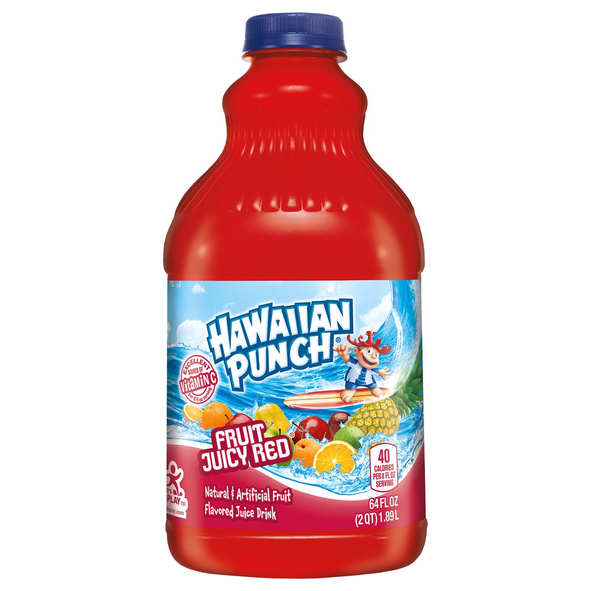 slide 1 of 6, Hawaiian Punch Fruit Juicy Red, 64 fl oz bottle, 64 fl oz