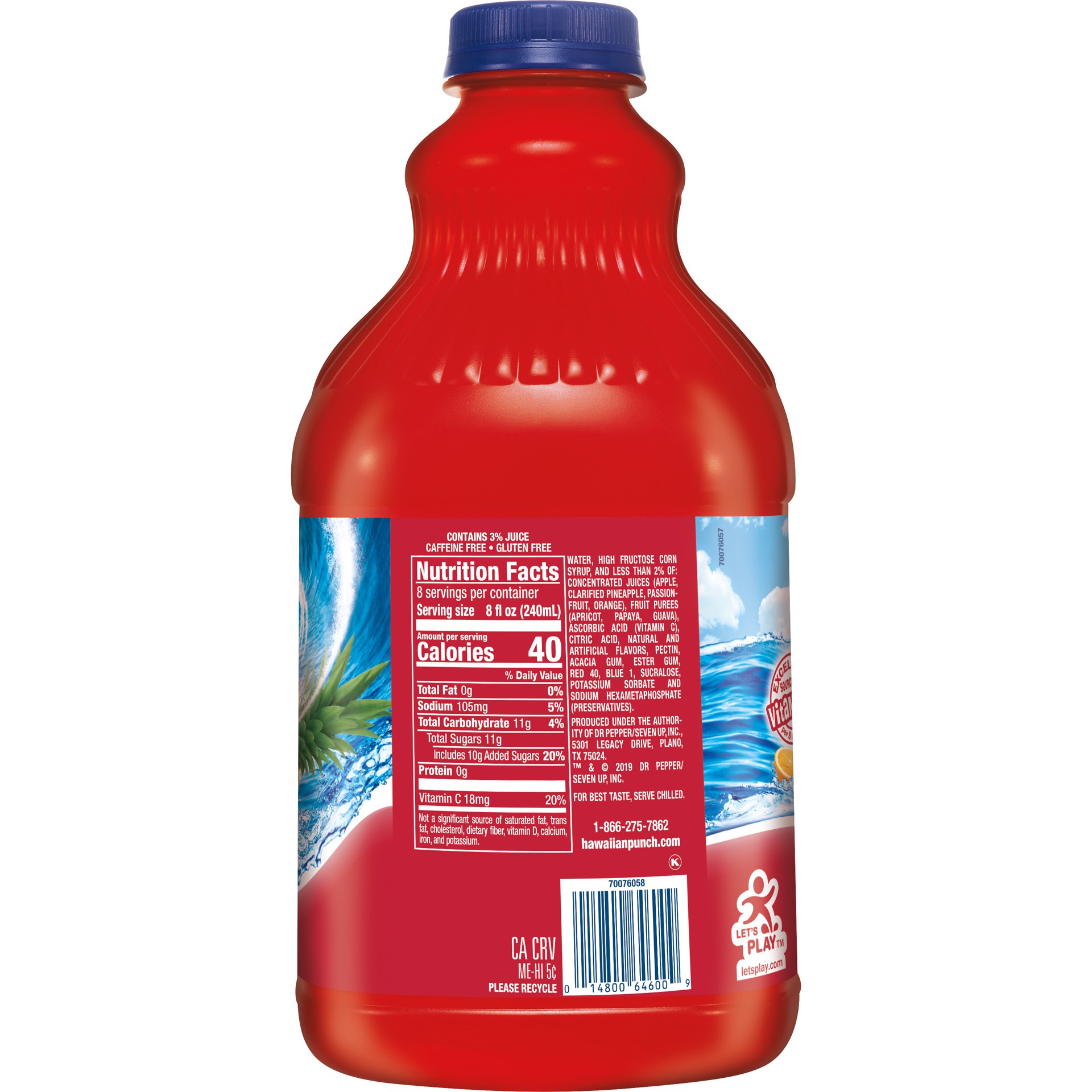 slide 4 of 6, Hawaiian Punch Fruit Juicy Red, 64 fl oz bottle, 64 fl oz