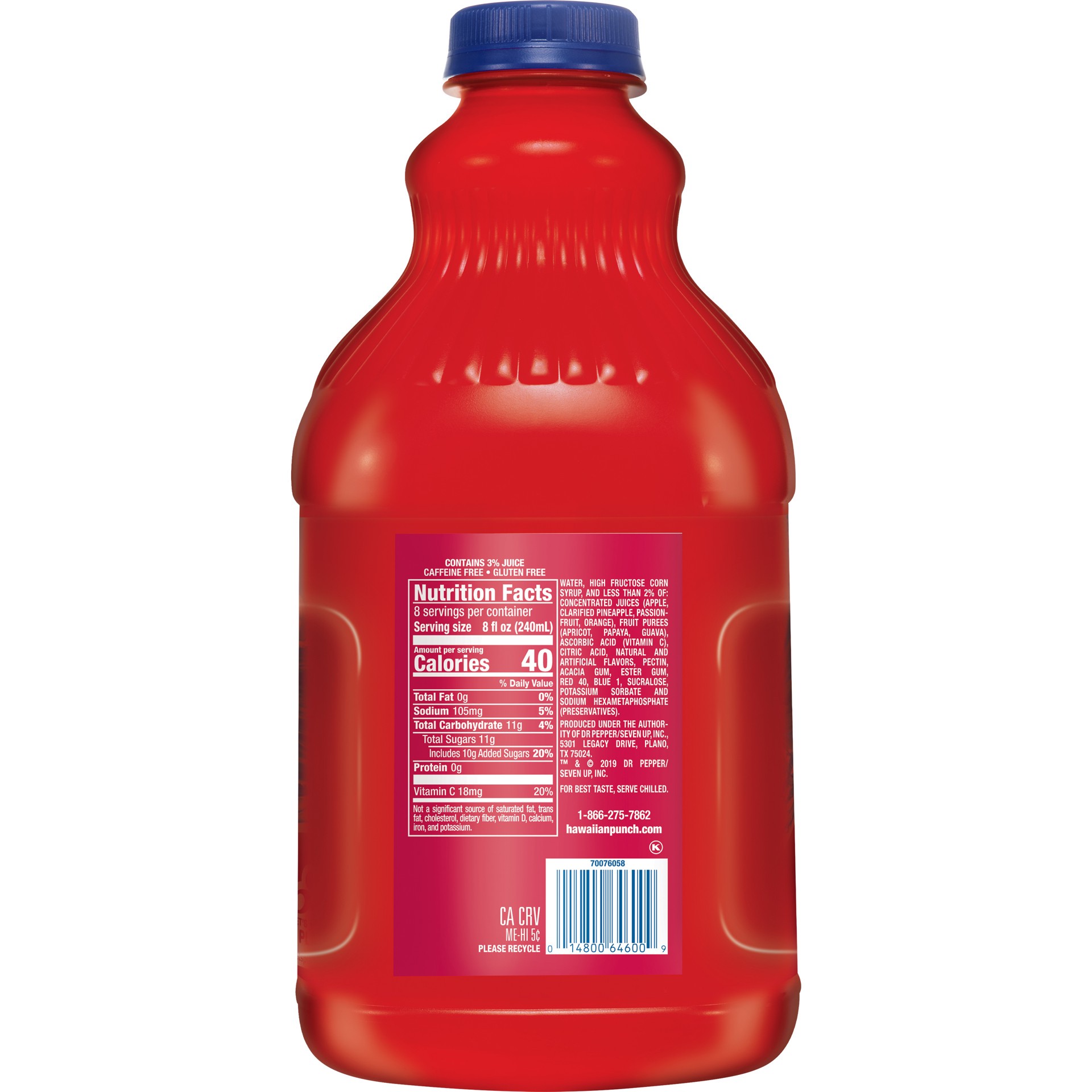 slide 3 of 6, Hawaiian Punch Fruit Juicy Red, 64 fl oz bottle, 64 fl oz