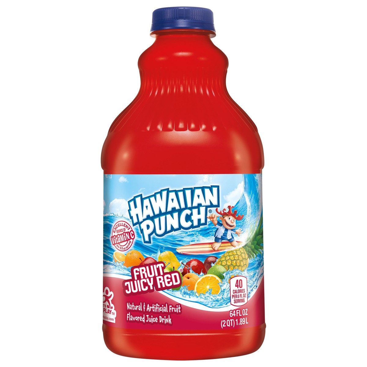 slide 1 of 6, Hawaiian Punch Fruit Juicy Red, 64 fl oz bottle, 64 fl oz