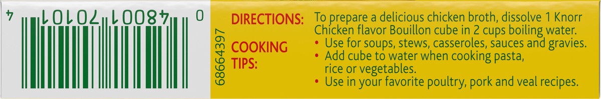 slide 5 of 9, Knorr Cube Bouillon Chicken, 2.5 oz, 6 Cubes, 2.5 oz