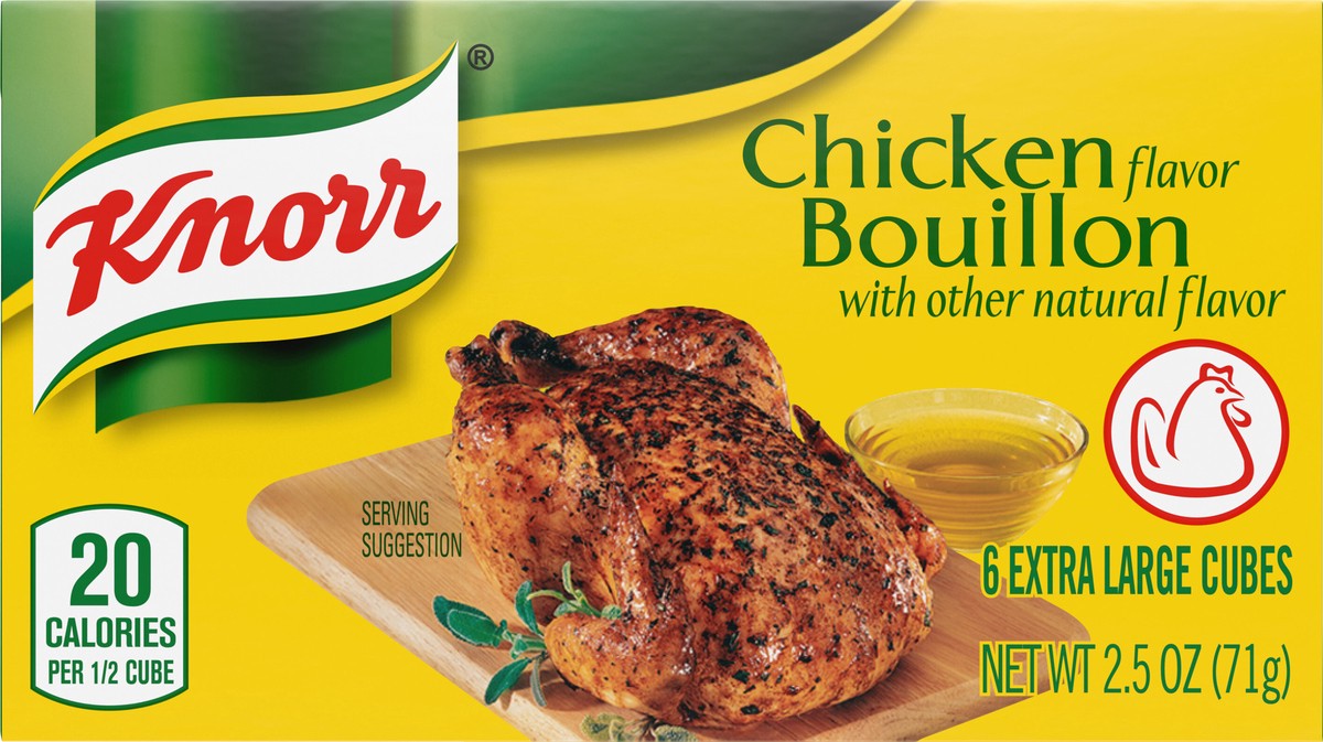 slide 7 of 9, Knorr Cube Bouillon Chicken, 2.5 oz, 6 Cubes, 2.5 oz