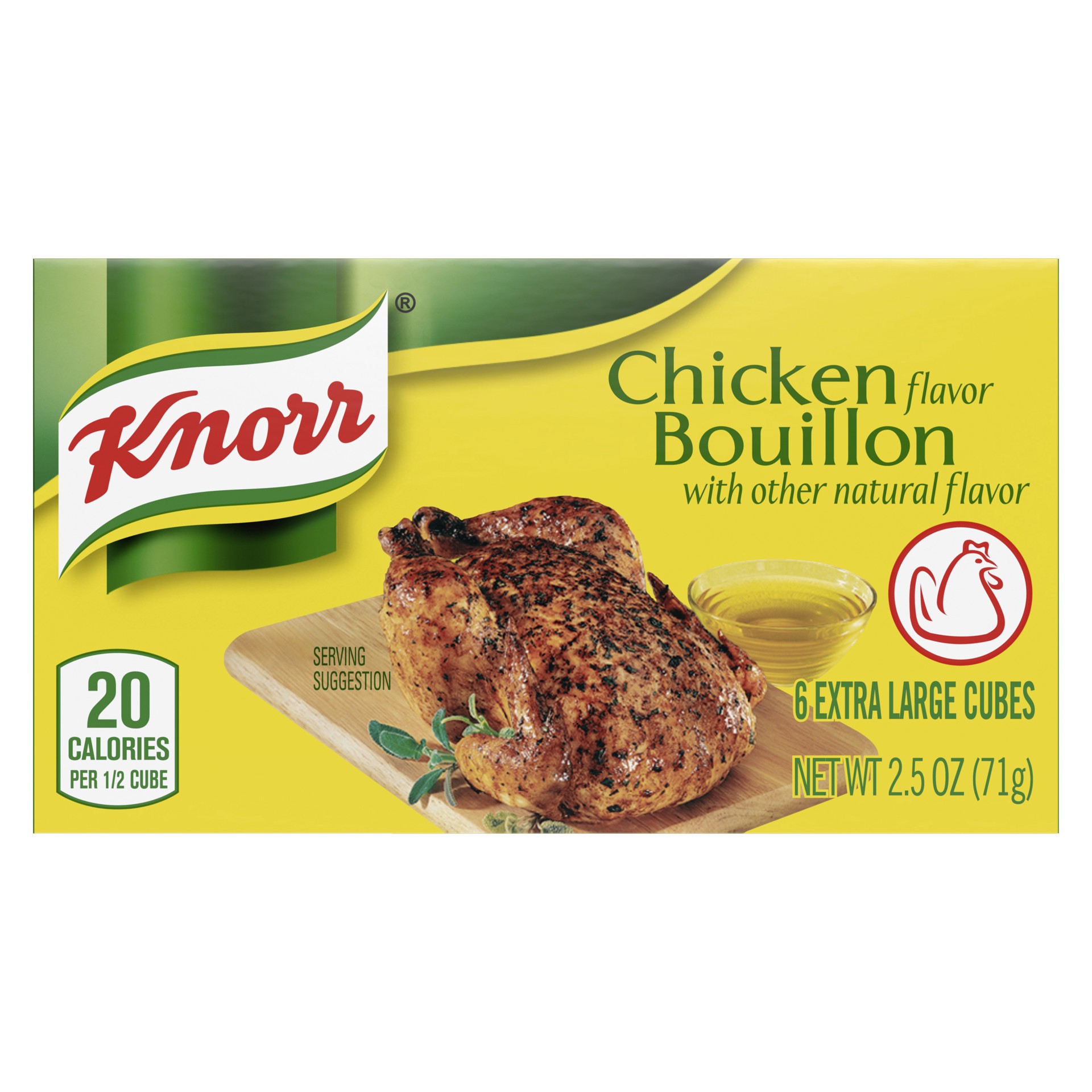 slide 1 of 9, Knorr Cube Bouillon Chicken, 2.5 oz, 6 Cubes, 2.5 oz