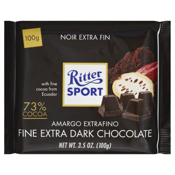 slide 1 of 1, Ritter Sport Fine Extra Dark Chocolate, 3.5 oz