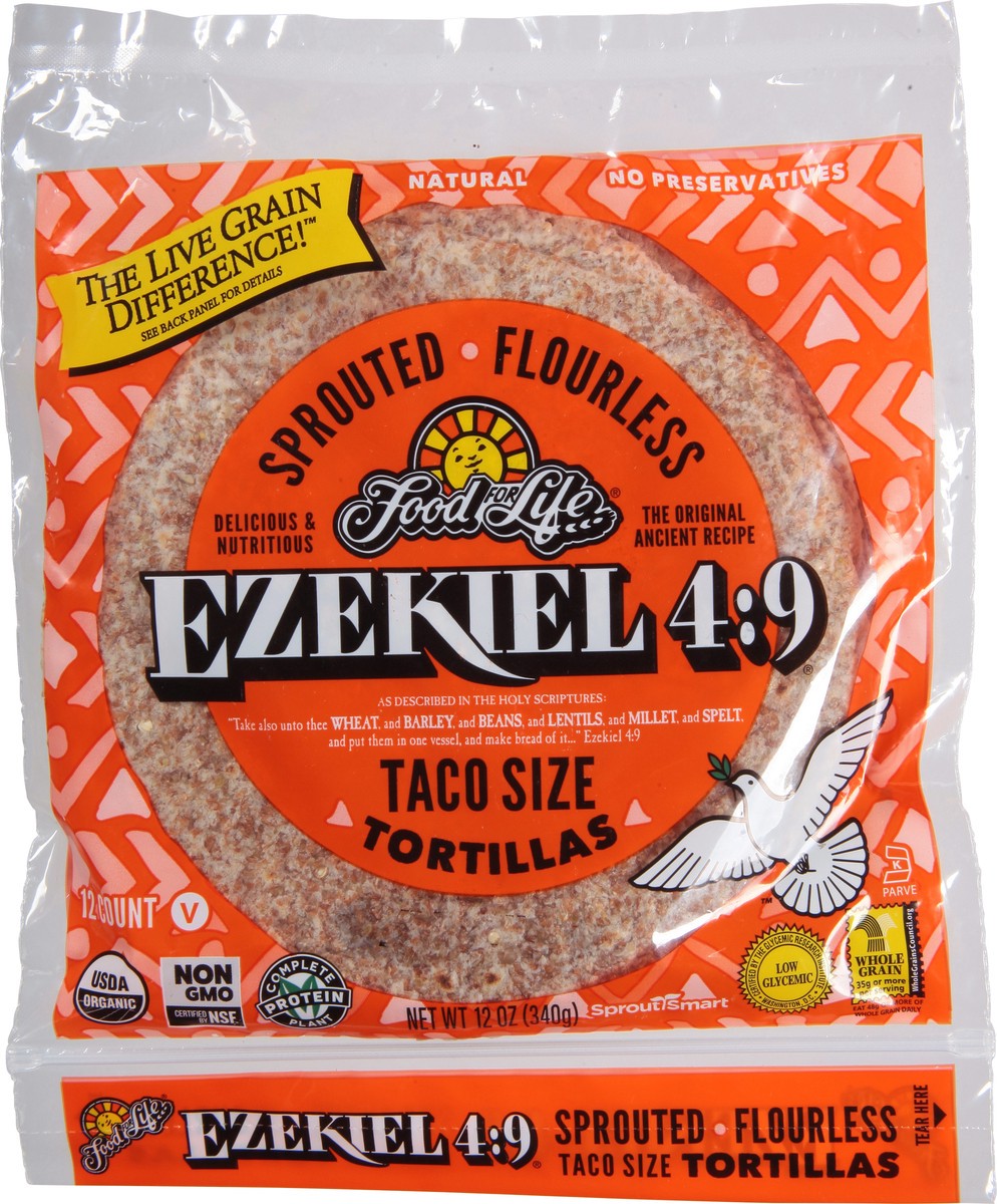 slide 7 of 9, Food for Life Sprouted Grain Tortilla, 12 oz