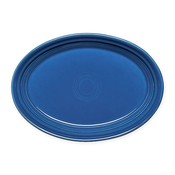 slide 1 of 3, Fiesta Oval Platter - Lapis, 9.6 in