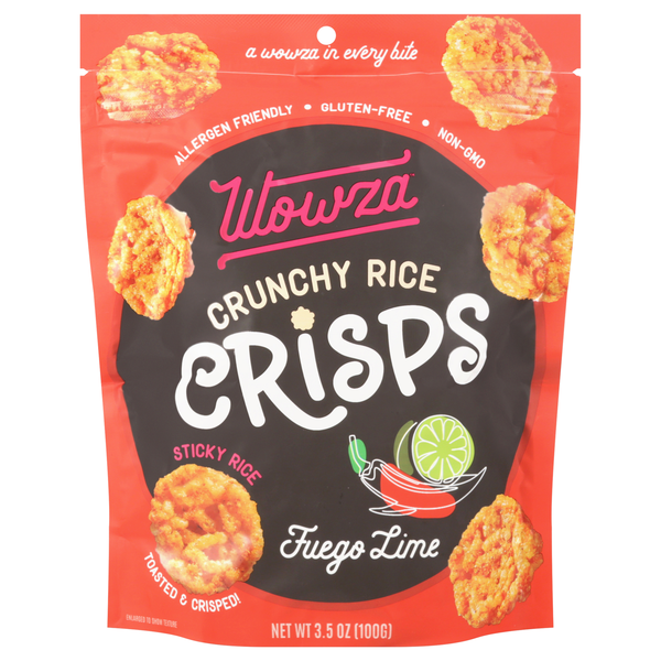 slide 1 of 1, Wowza Rice Crisps Fuego Lime, 3.5 oz