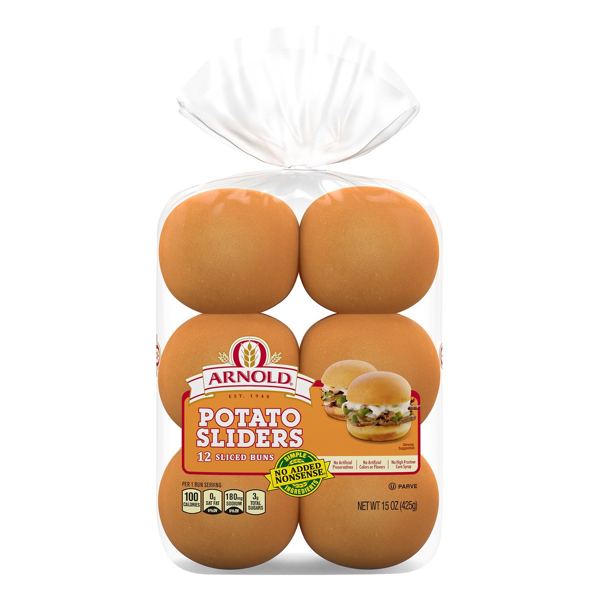 slide 1 of 5, Arnold Aronld Potato Sliders 15oz, 15 oz