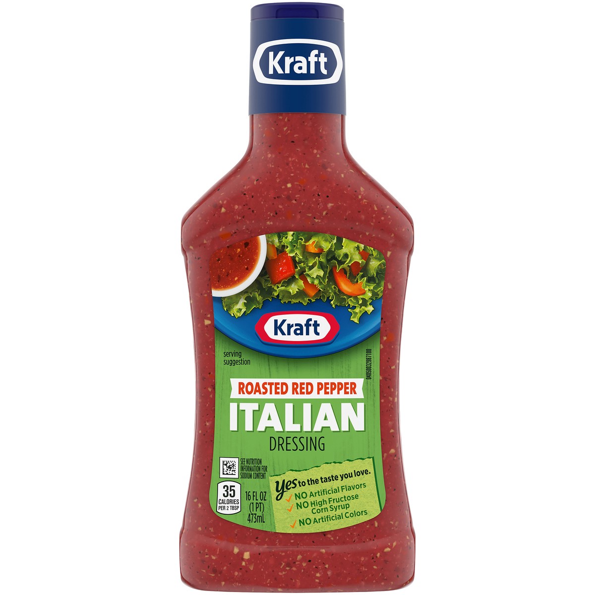 slide 6 of 9, Kraft Roasted Red Pepper Italian Salad Dressing, 16 fl oz Bottle, 16 fl oz