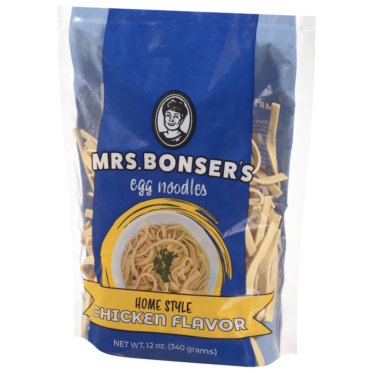 slide 6 of 14, Mrs. Bonser's Egg Noodles Home Style Chicken Flavor Egg Noodles 12 oz, 12 oz