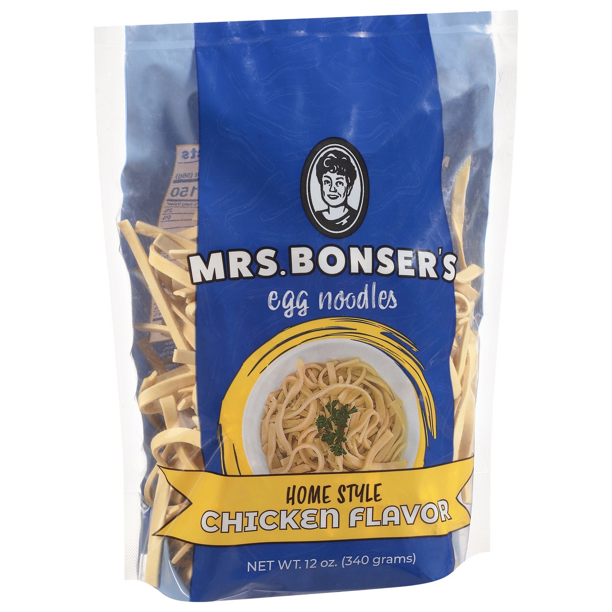 slide 14 of 14, Mrs. Bonser's Egg Noodles Home Style Chicken Flavor Egg Noodles 12 oz, 12 oz