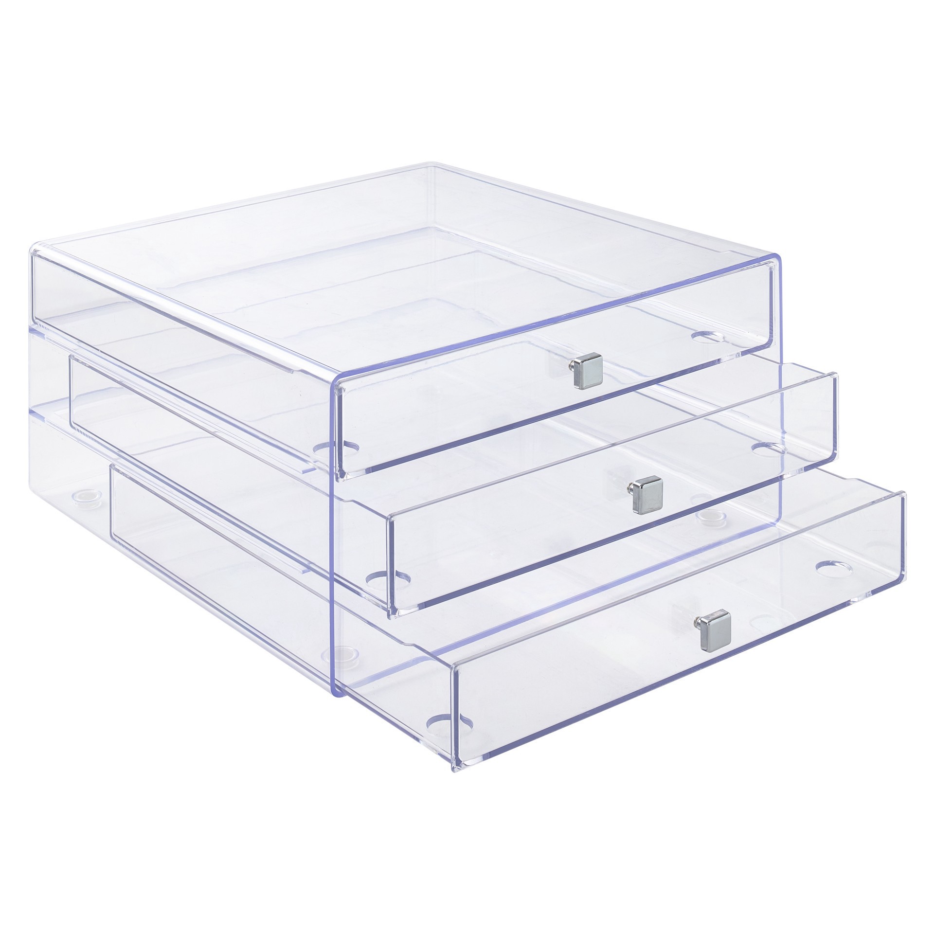 slide 6 of 6, Clear 3-Drawer Organizer By Simply Tidy, 13.16 in x 13.32 in x 6.62 in