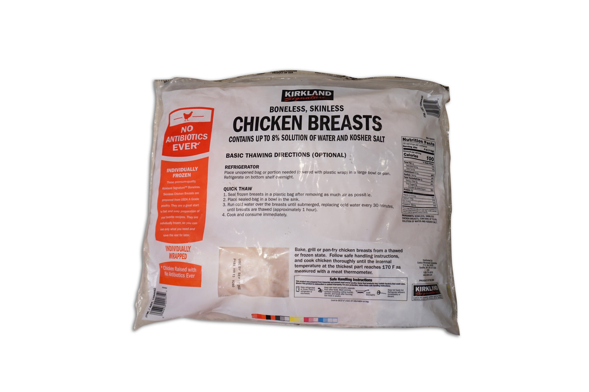 slide 2 of 2, Foster Farms Kirkland Signature Chicken Breast, 