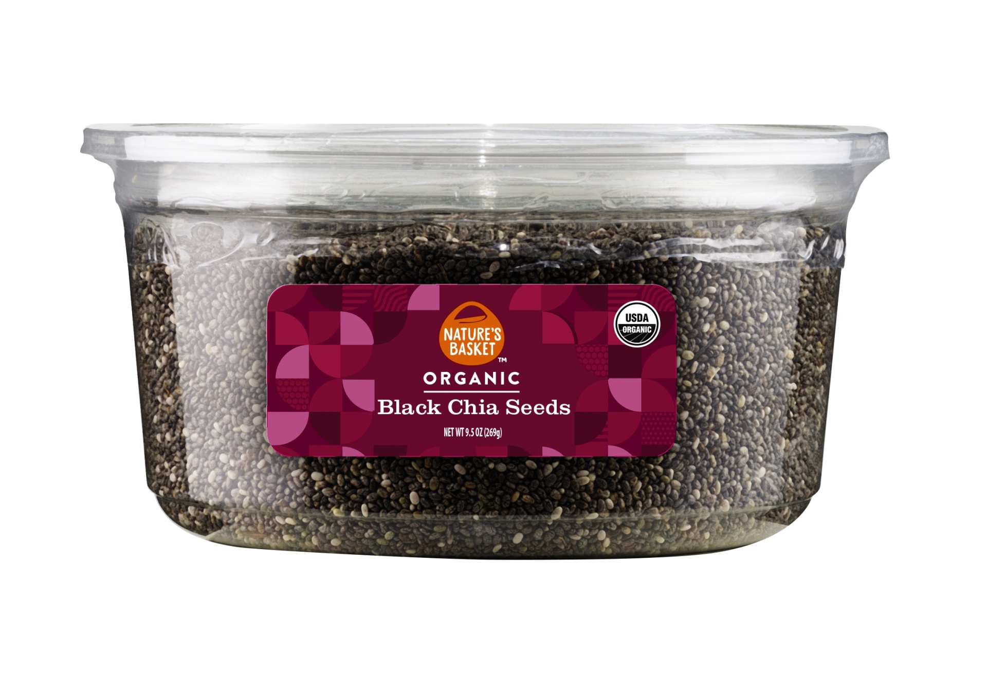 slide 1 of 1, Nature's Basket Black Chia Seeds, Organic, 9.5 oz