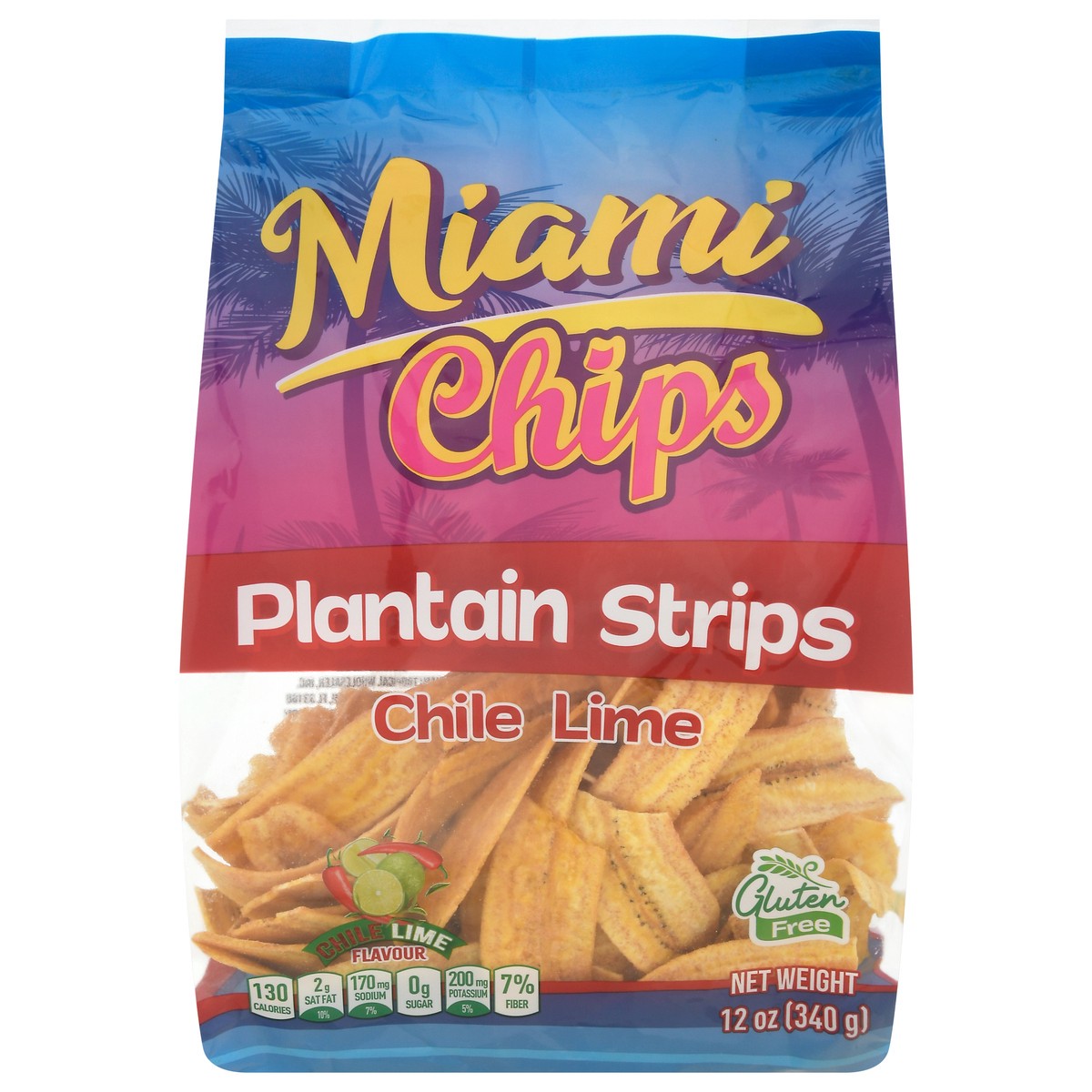 slide 1 of 9, Miami Chips Chile Lime Plantain Strips 12 oz, 12 oz