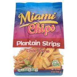 Miami Chips Chile Lime Plantain Strips 12 oz