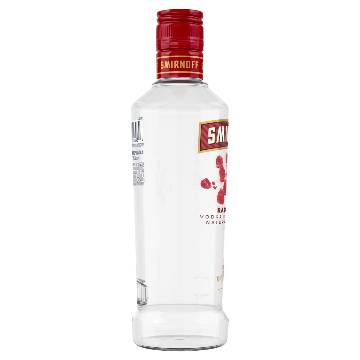 slide 4 of 4, SMIRNOFF Raspberry (Vodka Infused with Natural Flavors), 375 ml
