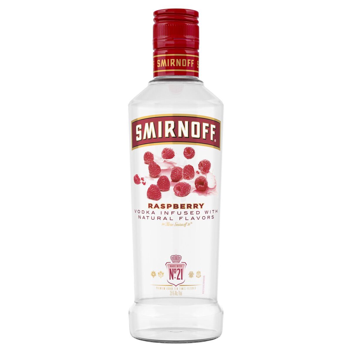 slide 3 of 4, SMIRNOFF Raspberry (Vodka Infused with Natural Flavors), 375 ml