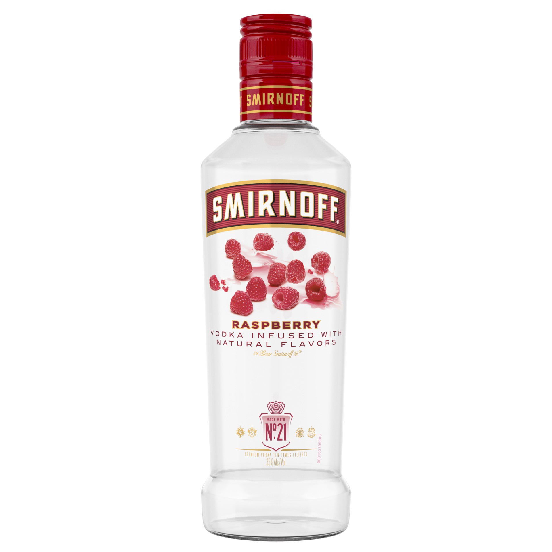 slide 1 of 4, SMIRNOFF Raspberry (Vodka Infused with Natural Flavors), 375 ml