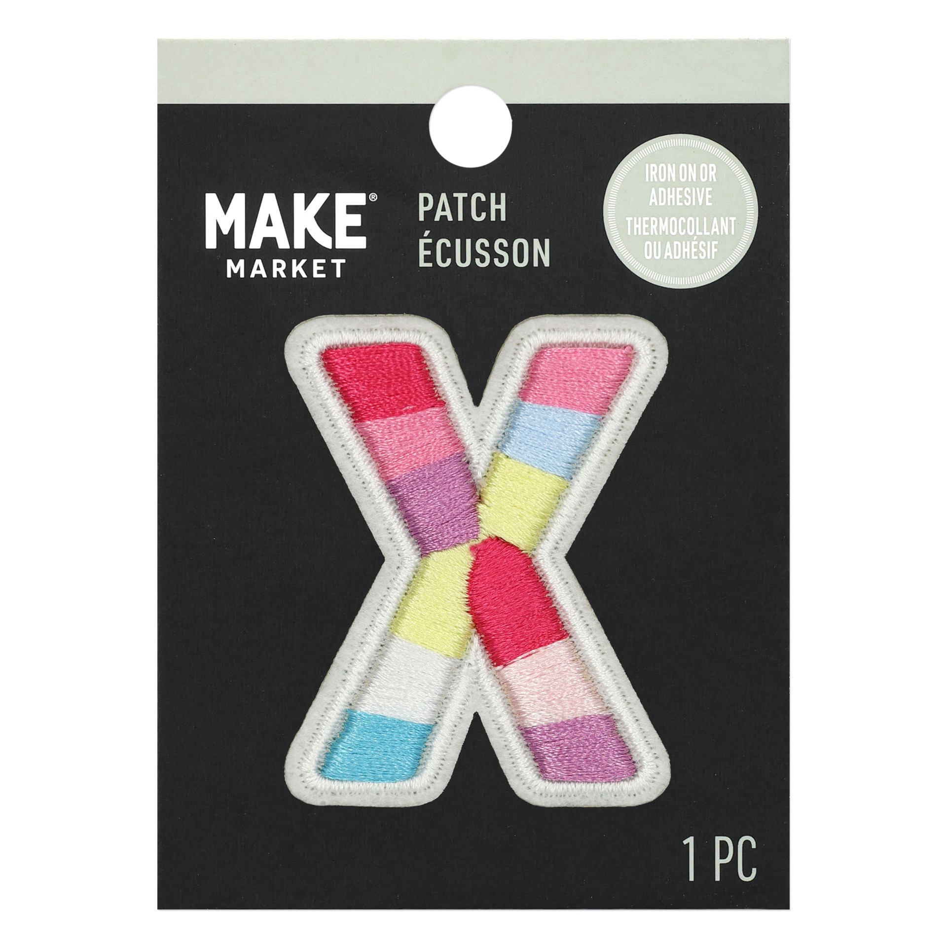 slide 2 of 3, Color Block Iron-On & Adhesive Patch By Make Market, 2 in