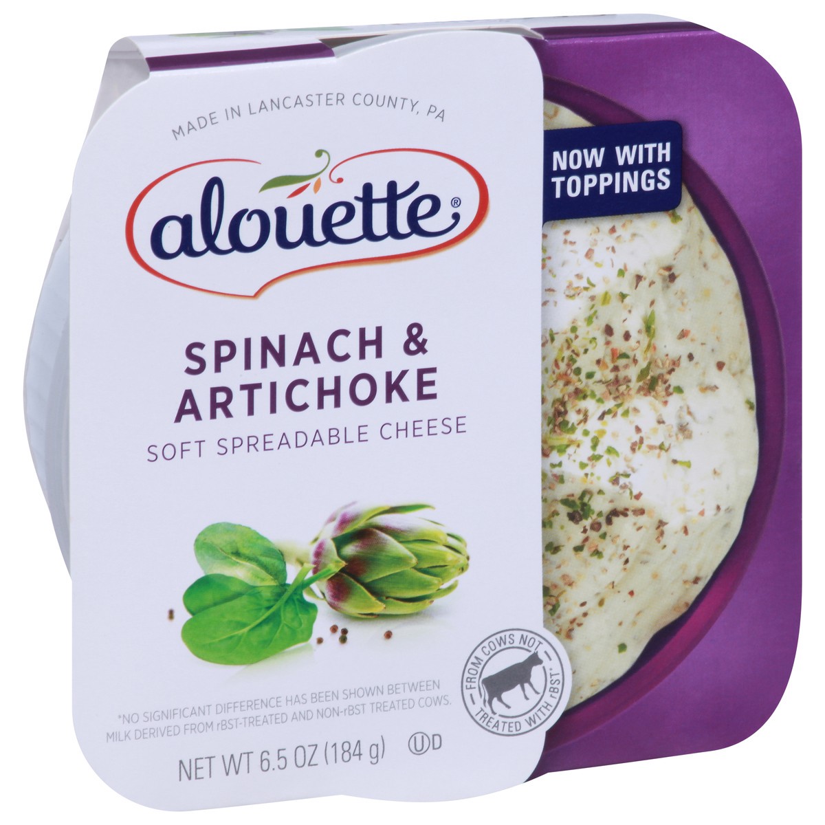 slide 9 of 9, Alouette Spinach & Artichoke Soft Spreadable Cheese, 6.5 oz