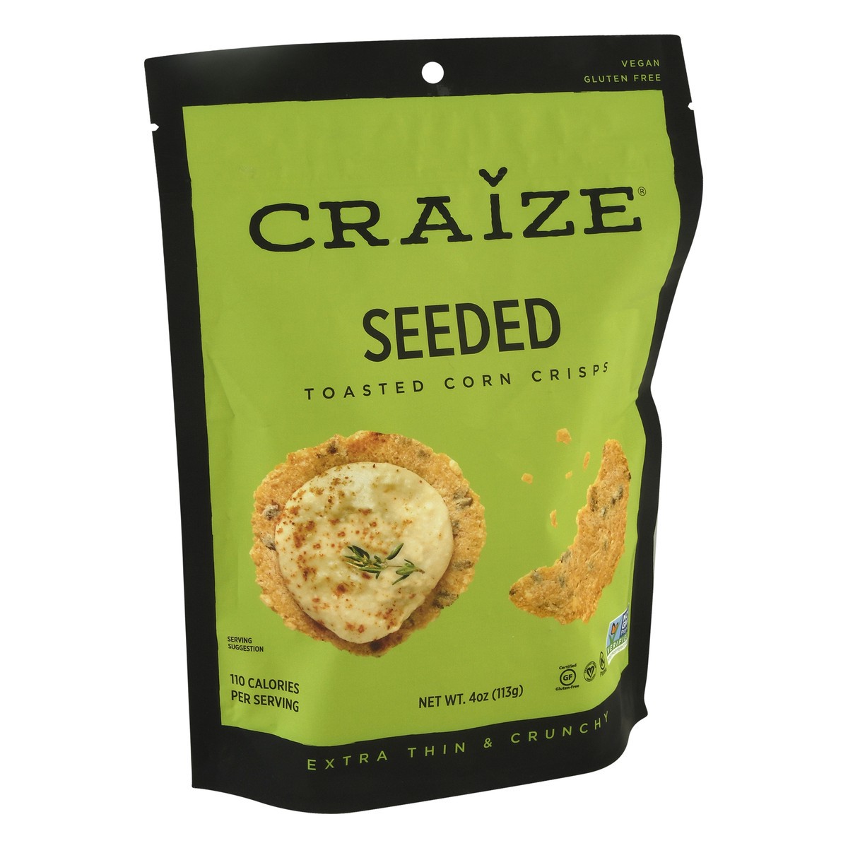 slide 2 of 9, Craize Crisps Corn Seeded, 4 oz