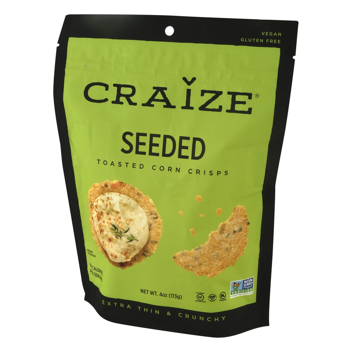 slide 4 of 9, Craize Crisps Corn Seeded, 4 oz