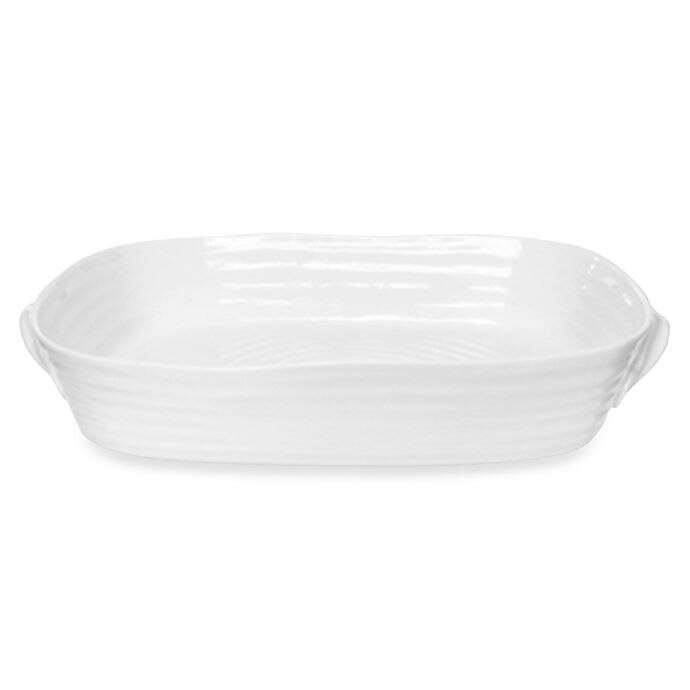 slide 1 of 1, Sophie Conran for Portmeirion Large Handled Roasting Dish - White, 1 ct