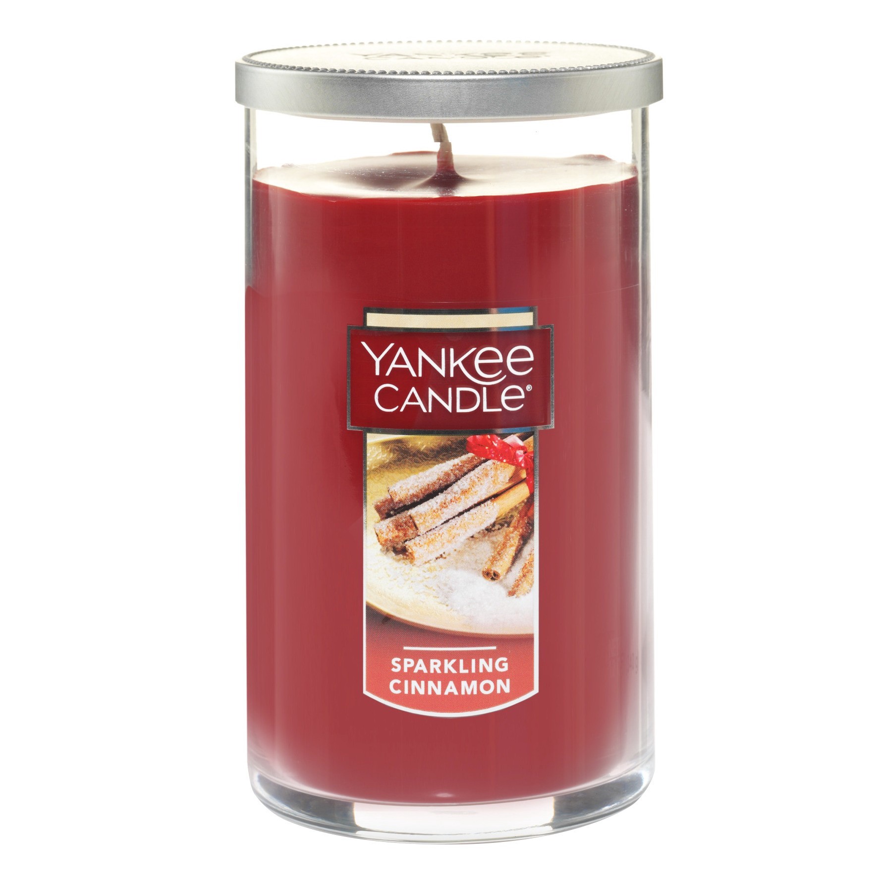 slide 1 of 1, Yankee Candle Medium Pillar Sparkling Cinnamon, 12 oz