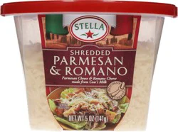 Stella Parmesan & Romano Shredded Cheese 5 oz