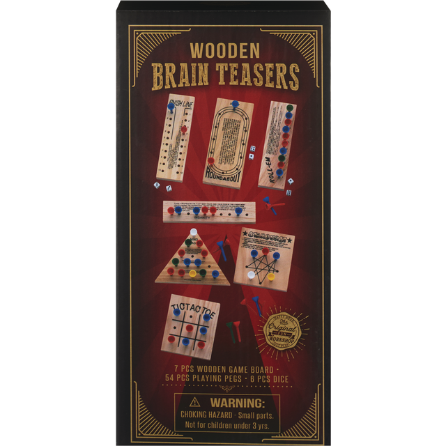 slide 1 of 1, Wooden Brain Teasers, 1 ct