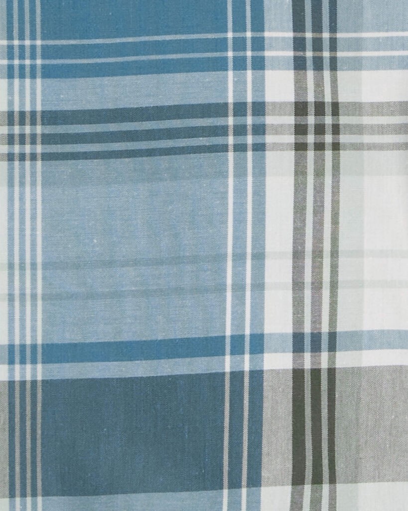 slide 2 of 3, Oshkosh Baby Plaid Button-Front Shirt Blue 18M, 1 ct