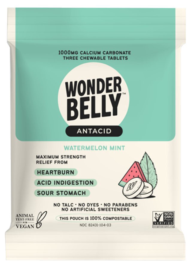 slide 1 of 1, Wonderbelly Watermelon Antacid Packets, 3 ct
