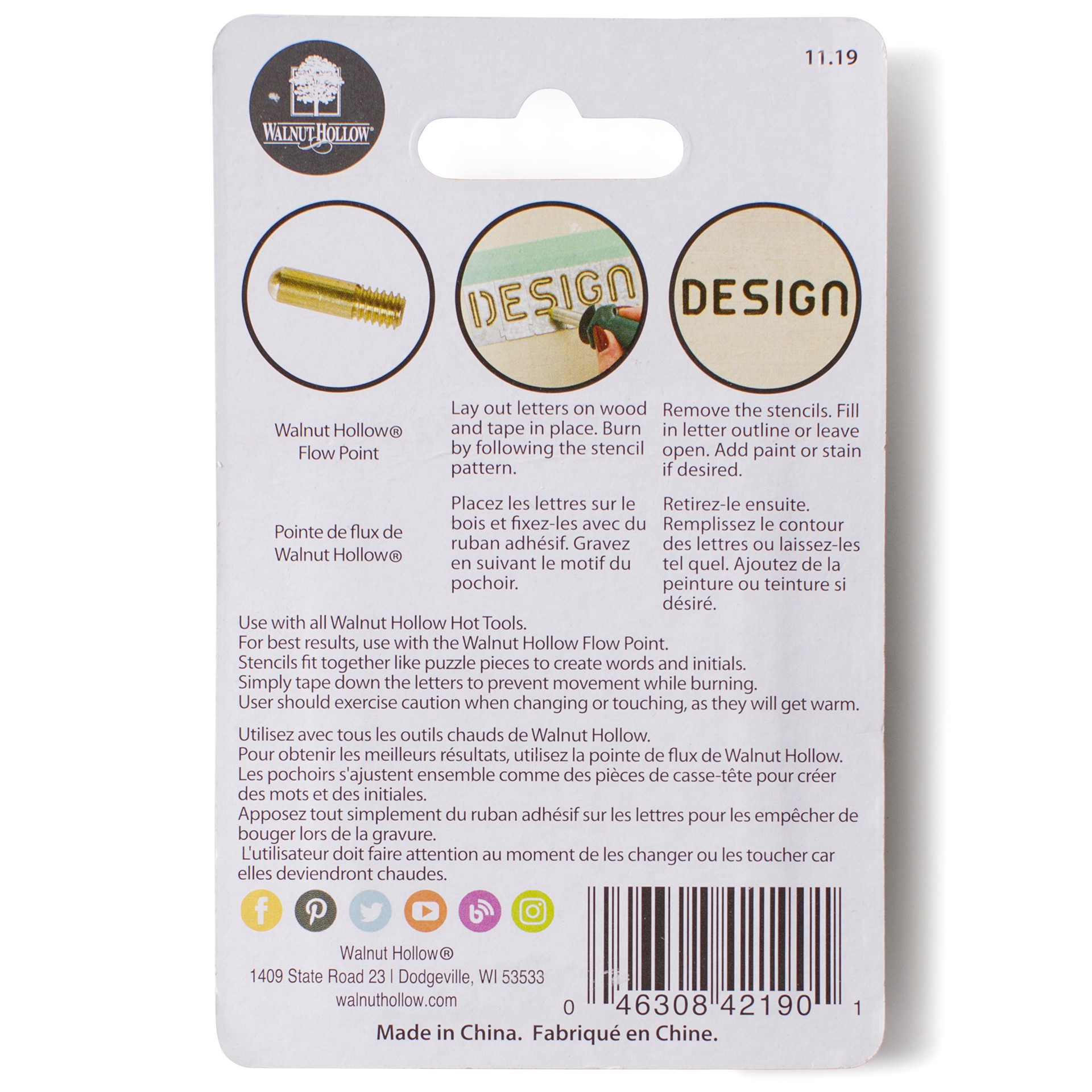 slide 6 of 7, Walnut Hollow Creative Woodburner Alphabet Stencils, 26ct., 26 ct